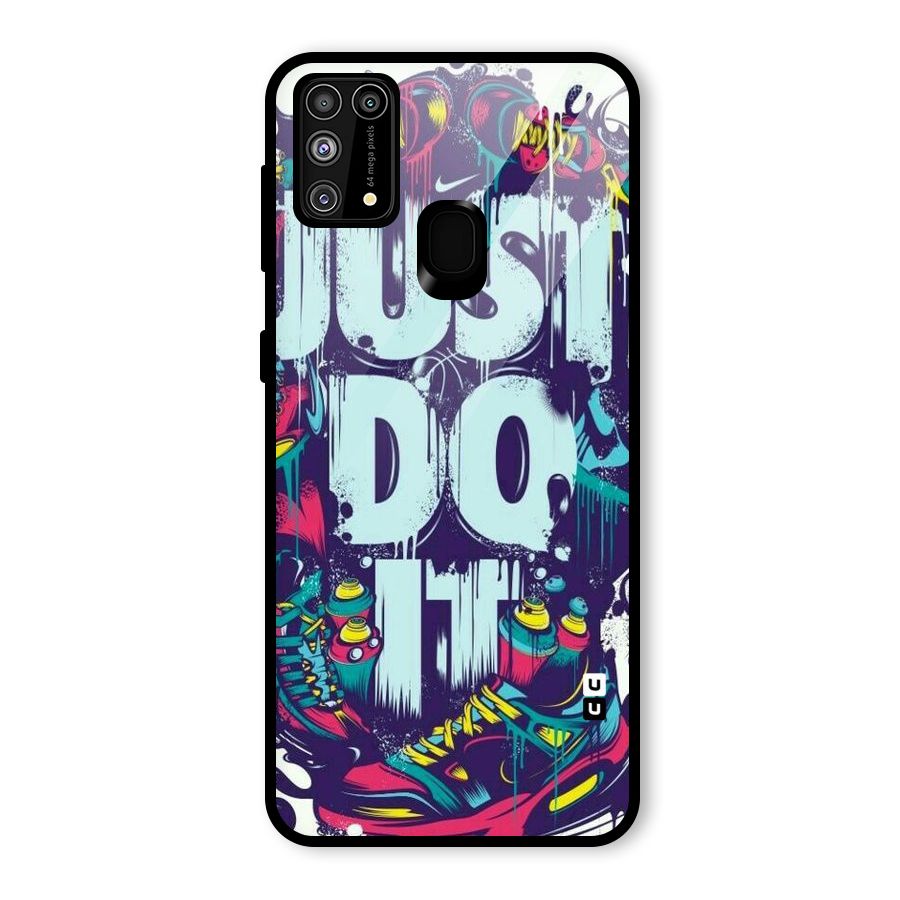 Do It Abstract Glass Back Case for Galaxy F41