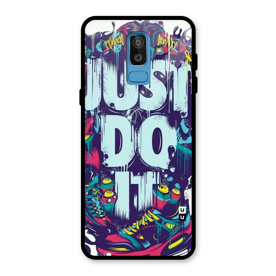 Do It Abstract Glass Back Case for Galaxy J8
