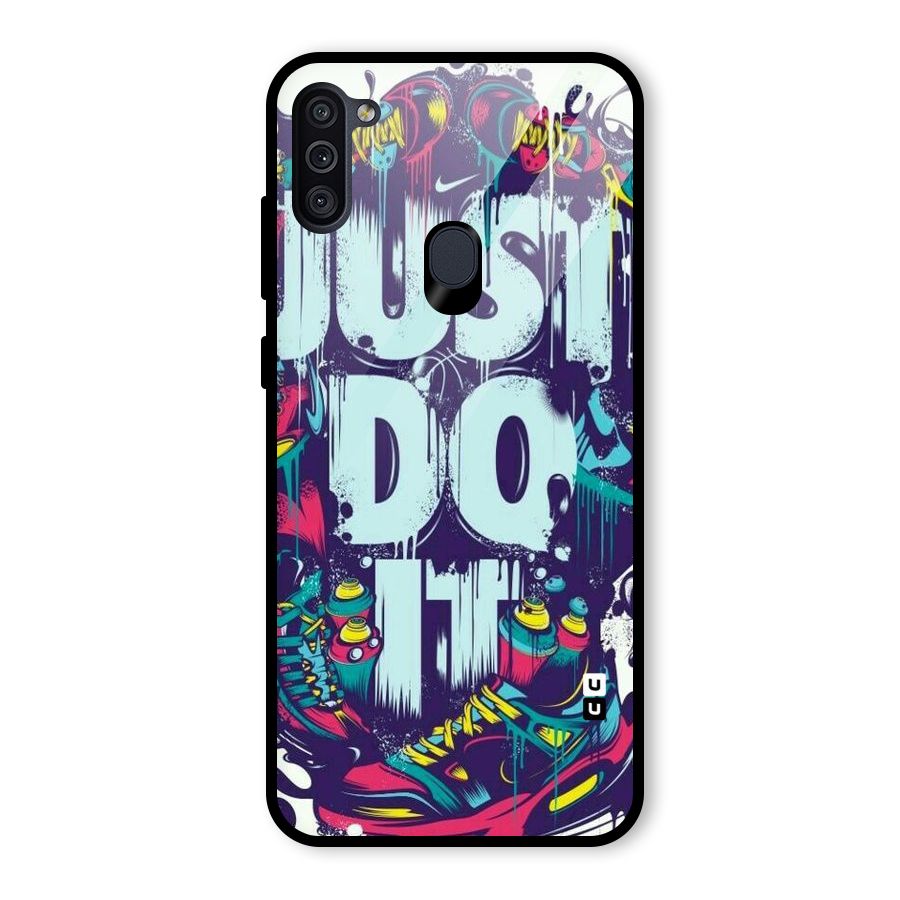 Do It Abstract Glass Back Case for Galaxy M11
