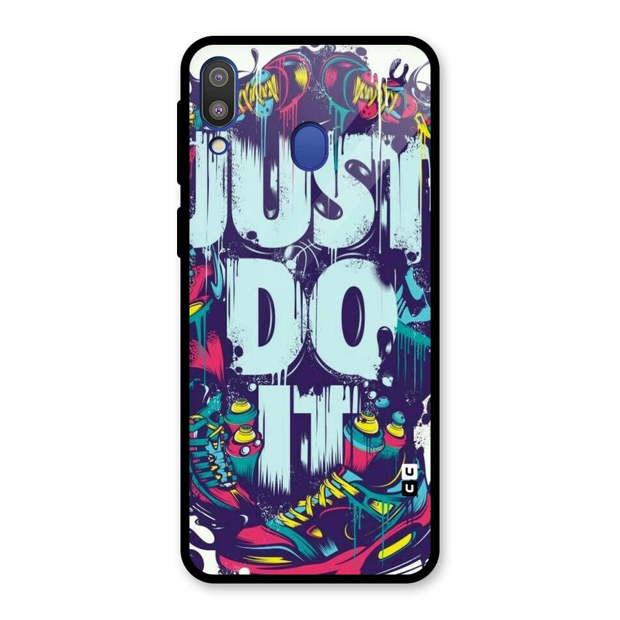 Do It Abstract Glass Back Case for Galaxy M20
