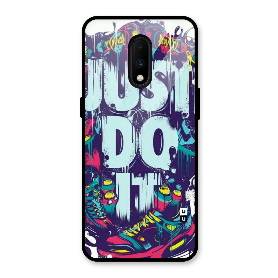 Do It Abstract Glass Back Case for OnePlus 7