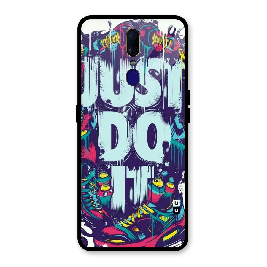 Do It Abstract Glass Back Case for Oppo F11