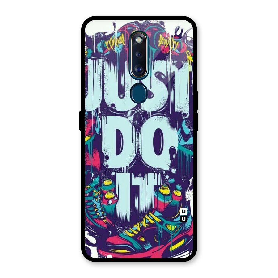 Do It Abstract Glass Back Case for Oppo F11 Pro