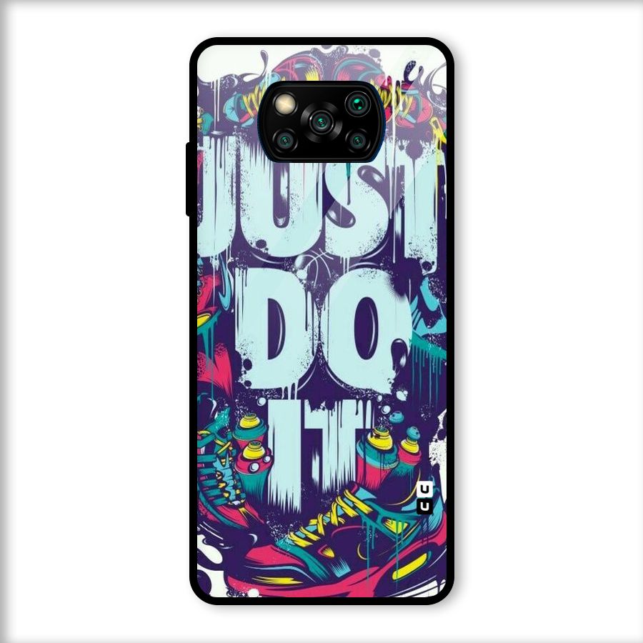 Do It Abstract Glass Back Case for Poco X3