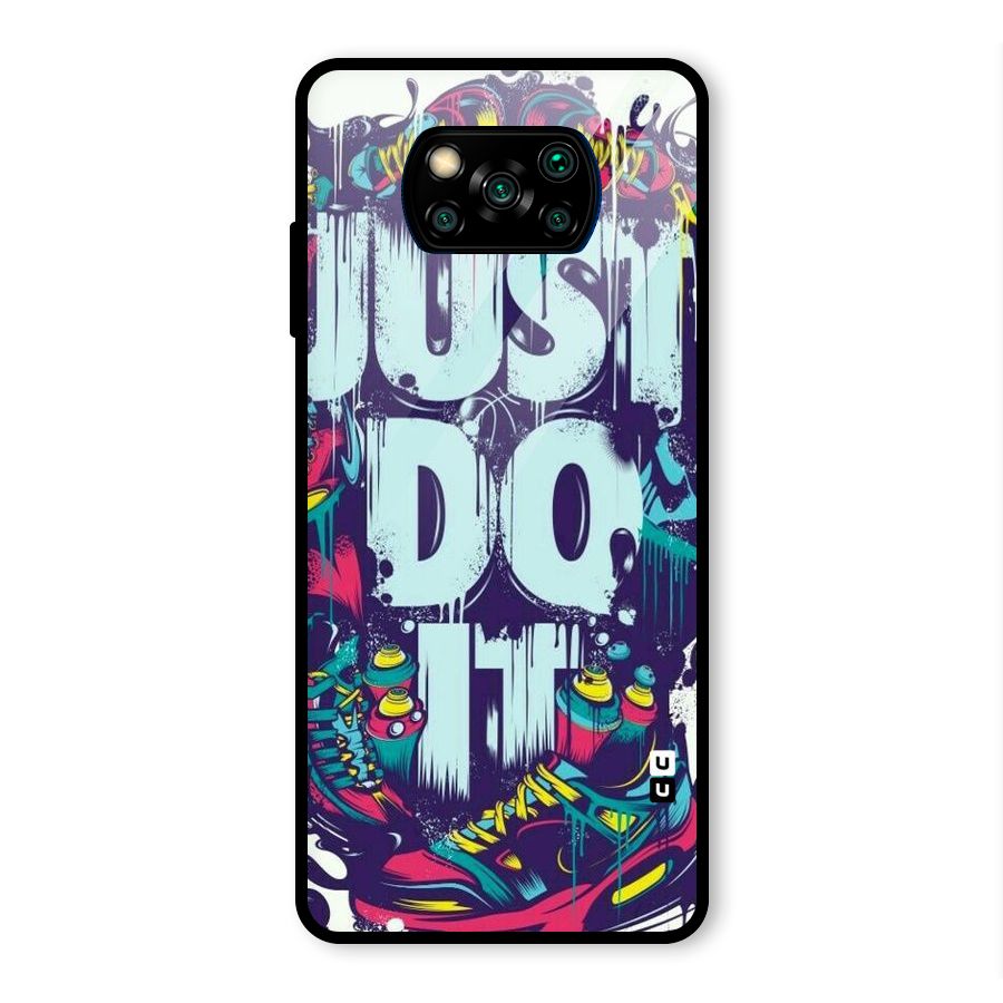 Do It Abstract Glass Back Case for Poco X3 Pro