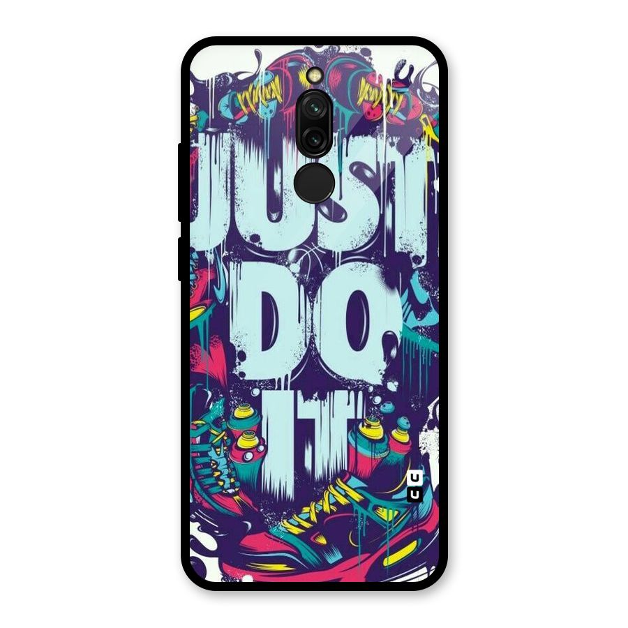 Do It Abstract Glass Back Case for Redmi 8