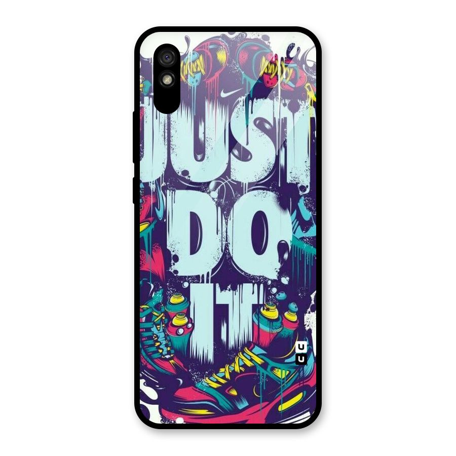 Do It Abstract Glass Back Case for Redmi 9A