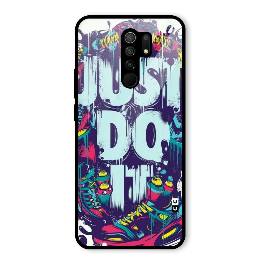 Do It Abstract Glass Back Case for Redmi 9 Prime