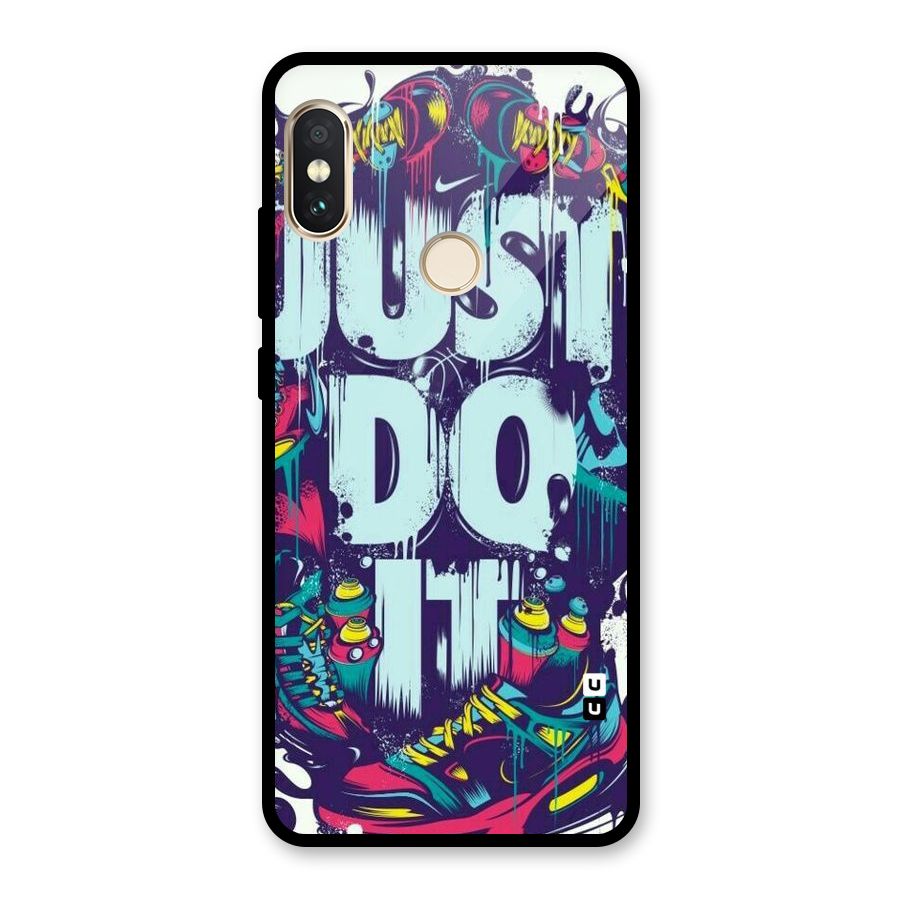 Do It Abstract Glass Back Case for Redmi Note 5 Pro