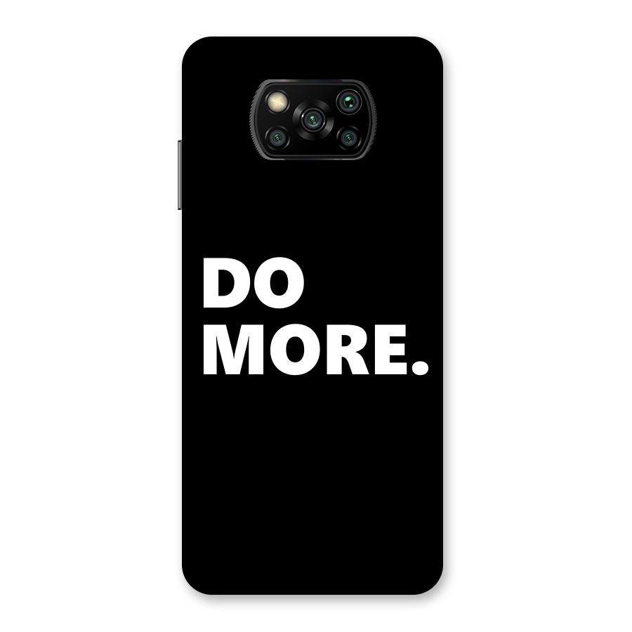 Do More Back Case for Poco X3