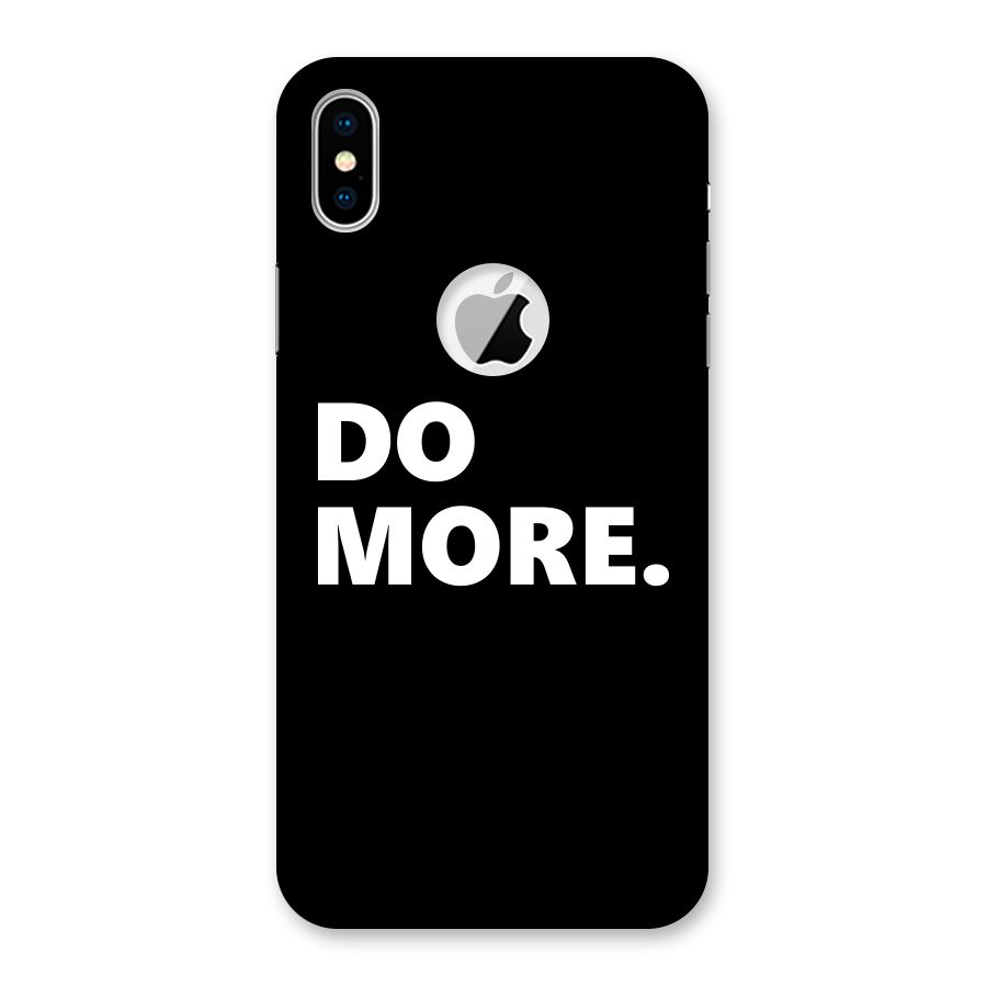 Do More Back Case for iPhone XS Logo Cut