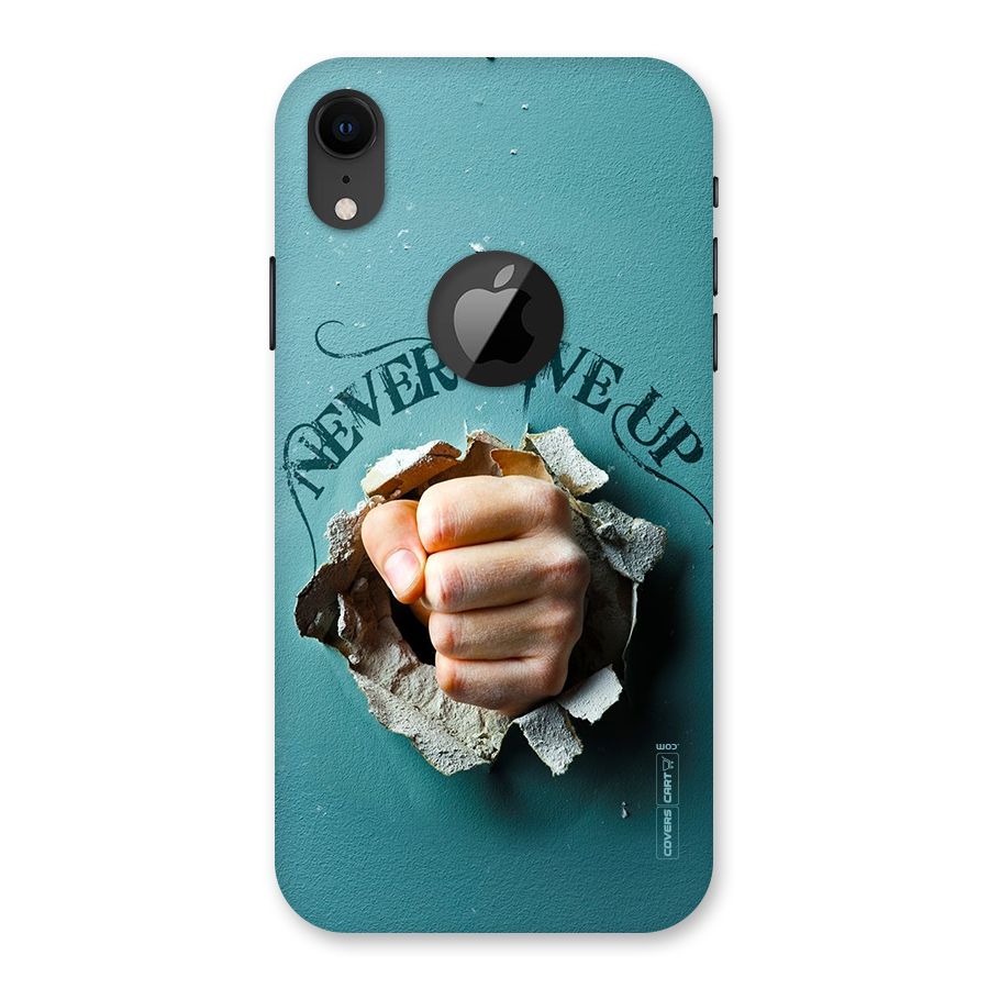 Do Not Give Up Back Case for iPhone XR Logo Cut