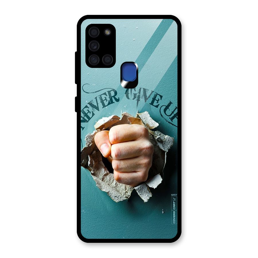 Do Not Give Up Glass Back Case for Galaxy A21s