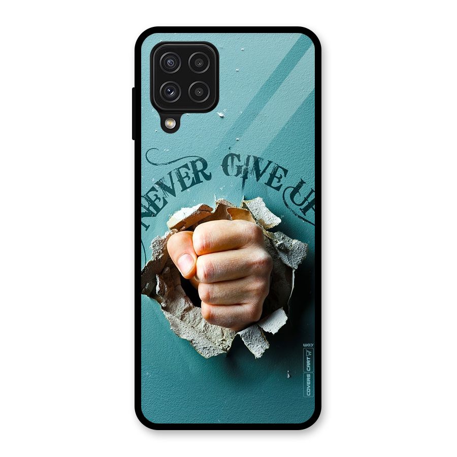 Do Not Give Up Glass Back Case for Galaxy A22 4G
