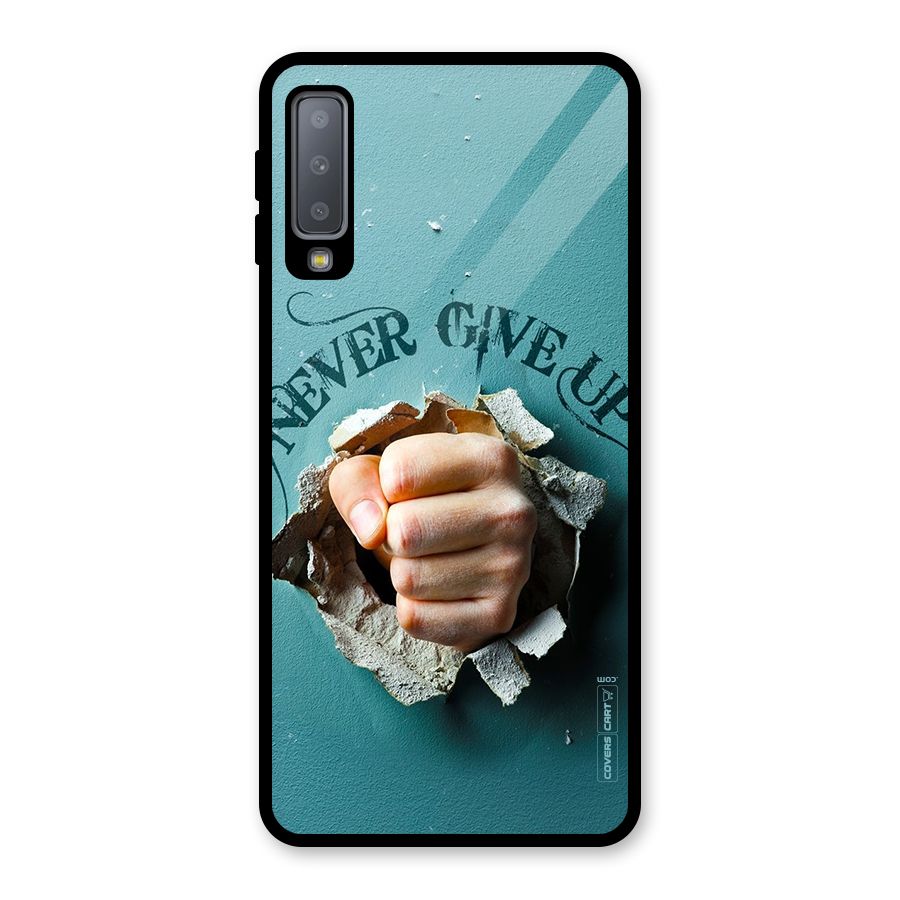 Do Not Give Up Glass Back Case for Galaxy A7 (2018)