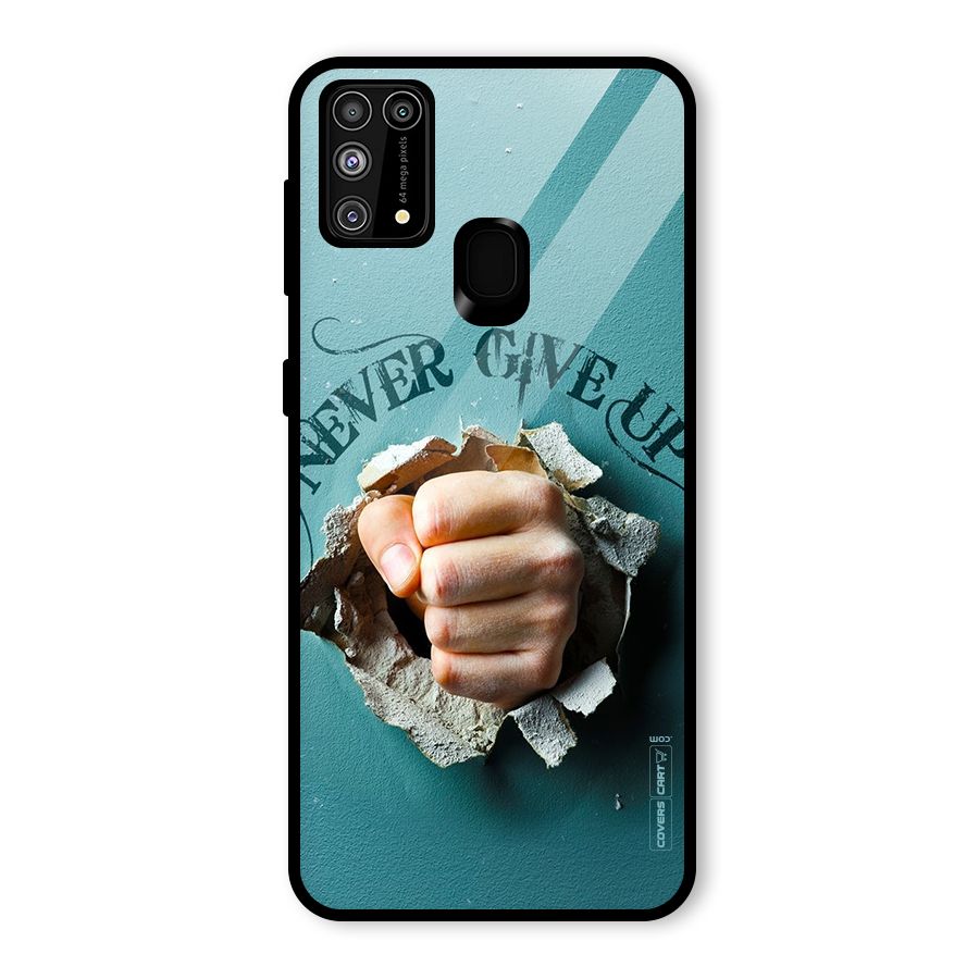 Do Not Give Up Glass Back Case for Galaxy F41
