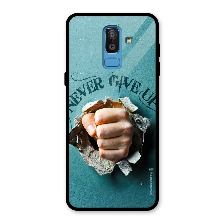 Do Not Give Up Glass Back Case for Galaxy J8