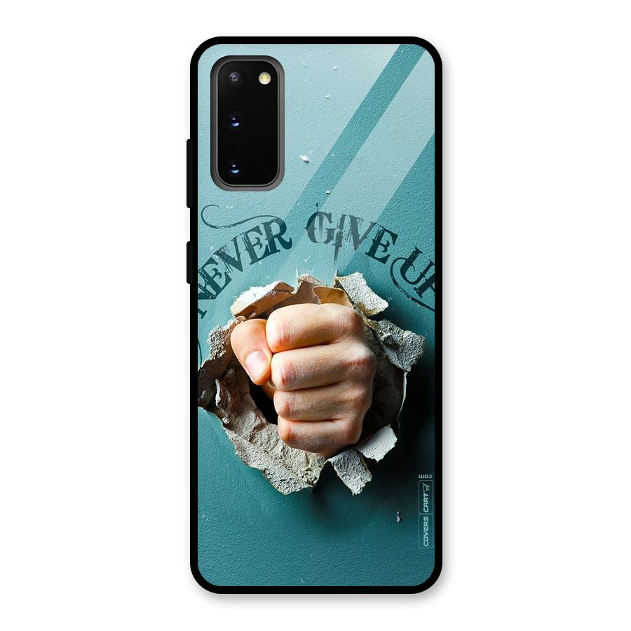 Do Not Give Up Glass Back Case for Galaxy S20