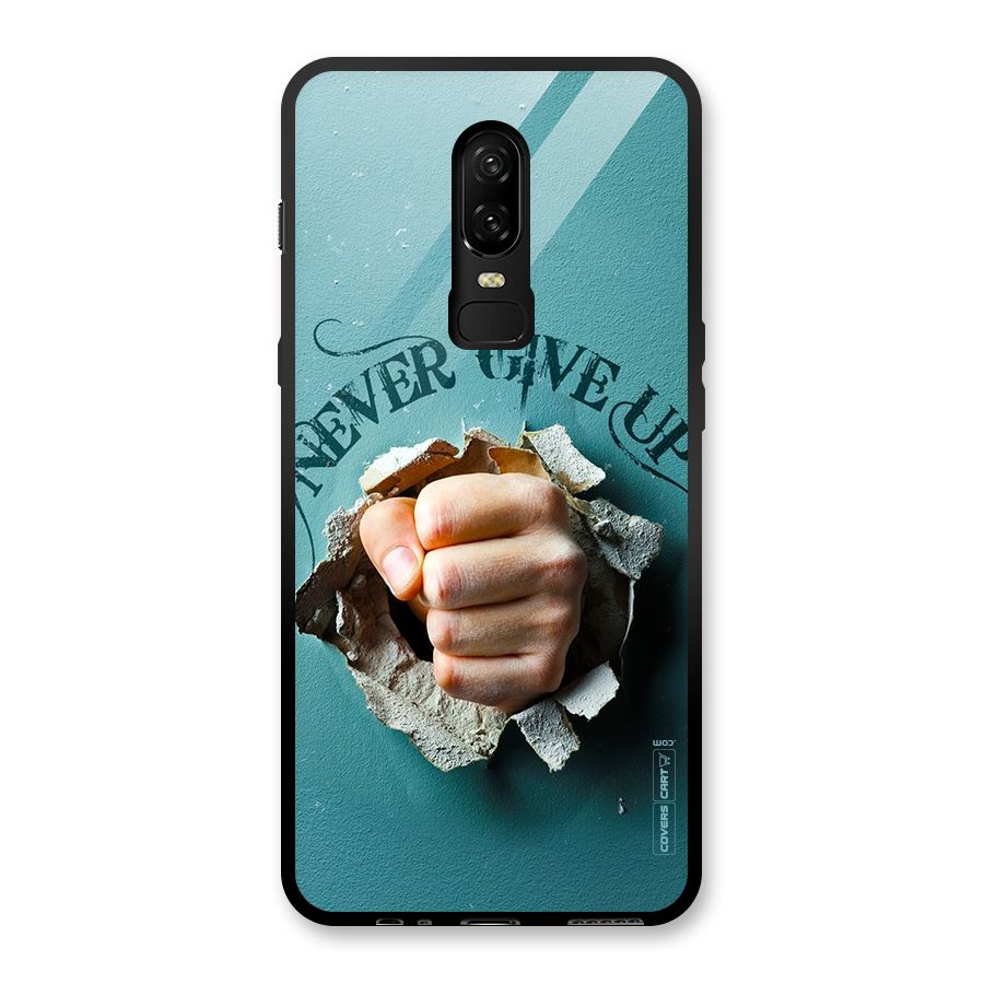 Do Not Give Up Glass Back Case for OnePlus 6