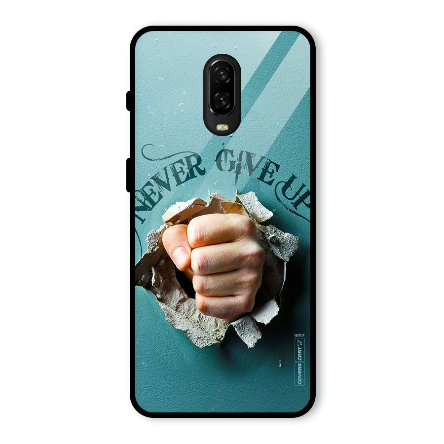Do Not Give Up Glass Back Case for OnePlus 6T