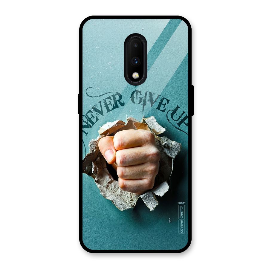 Do Not Give Up Glass Back Case for OnePlus 7
