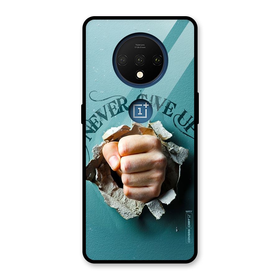 Do Not Give Up Glass Back Case for OnePlus 7T