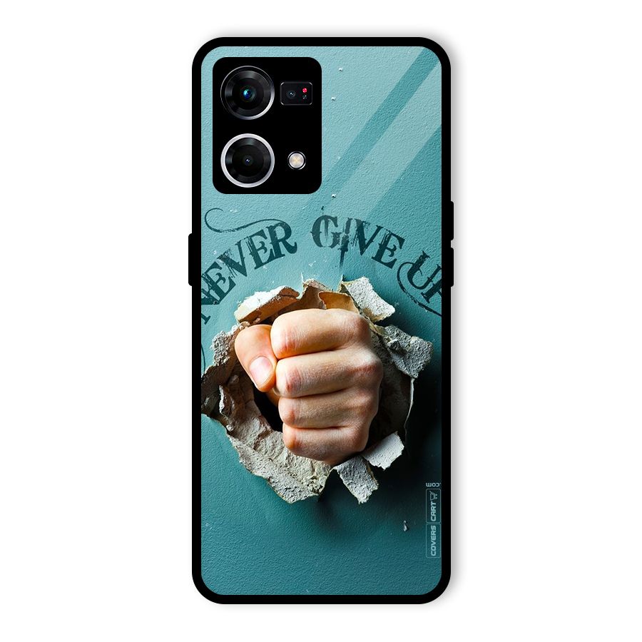 Do Not Give Up Glass Back Case for Oppo F21s Pro 4G