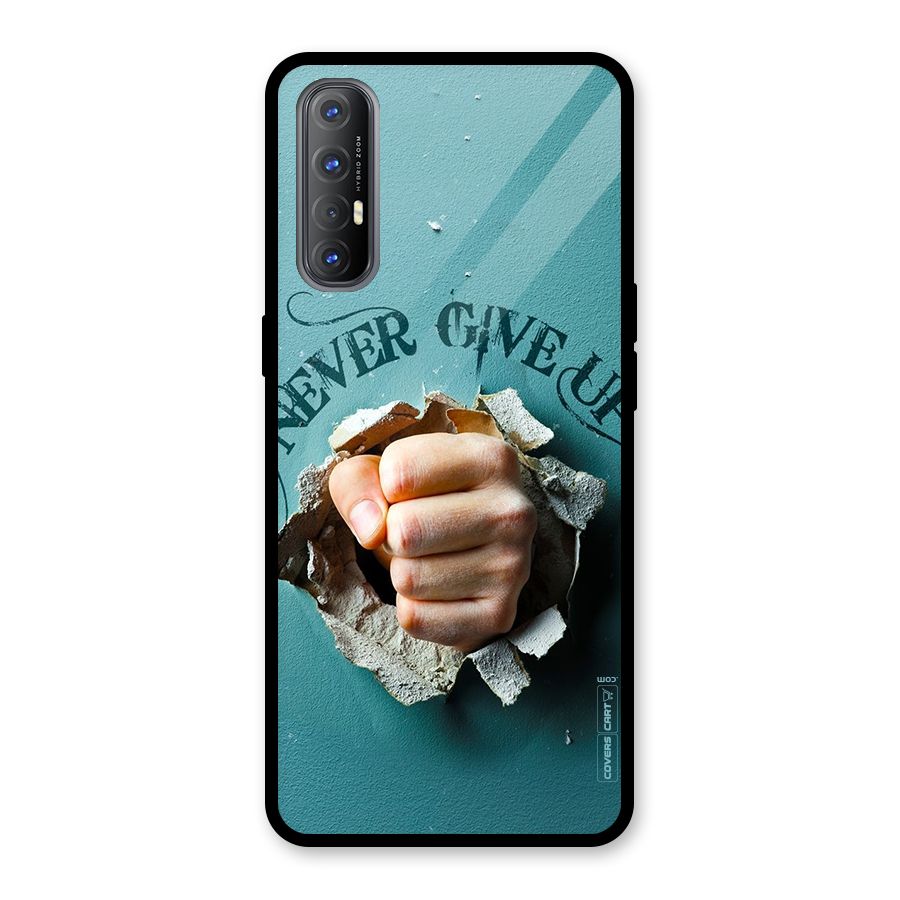 Do Not Give Up Glass Back Case for Oppo Reno3 Pro
