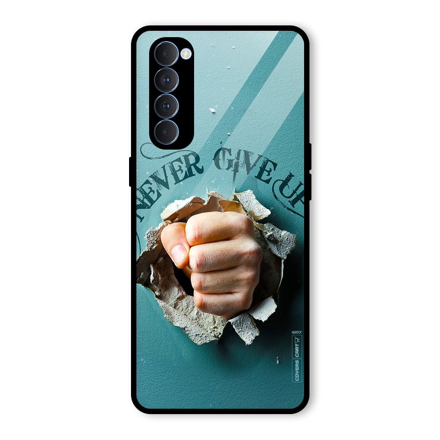 Do Not Give Up Glass Back Case for Oppo Reno4 Pro