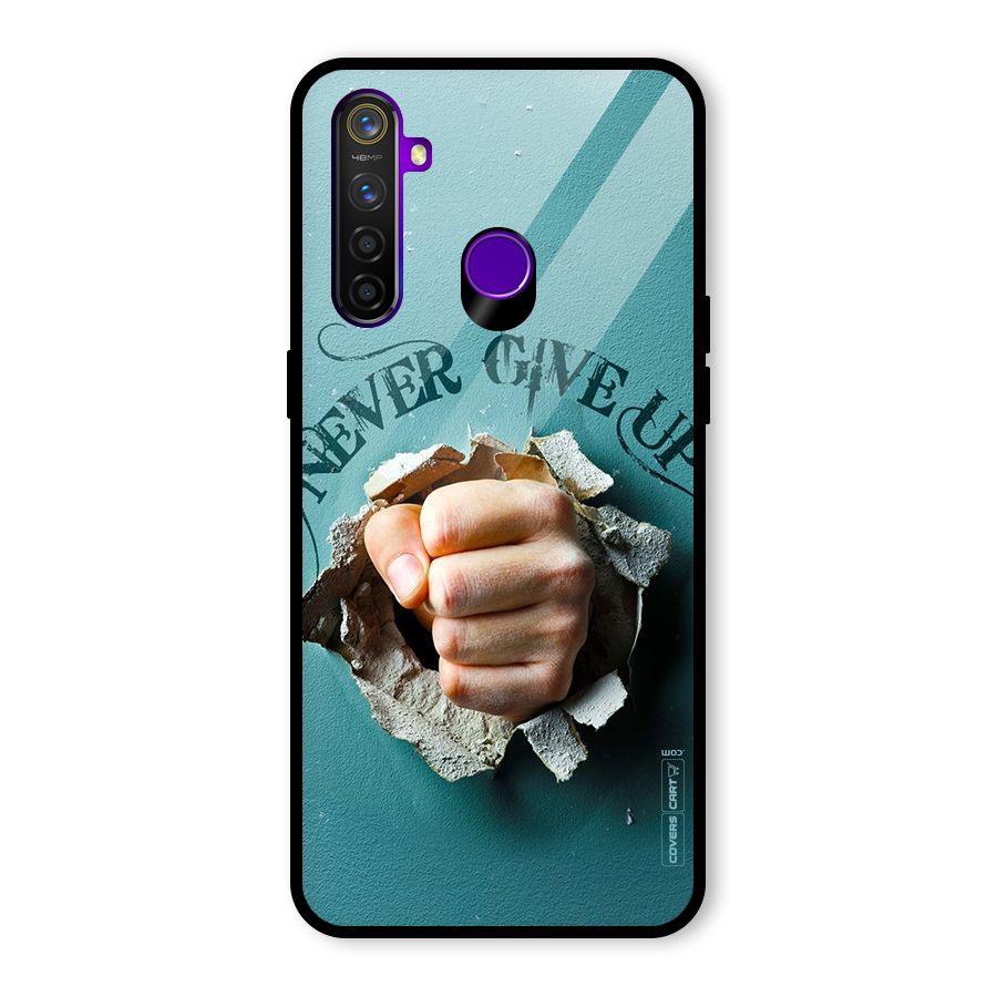 Do Not Give Up Glass Back Case for Realme 5 Pro