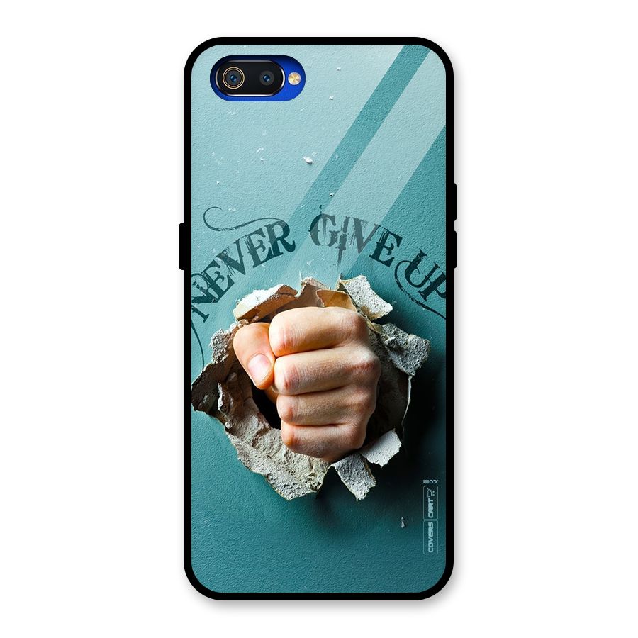 Do Not Give Up Glass Back Case for Realme C2