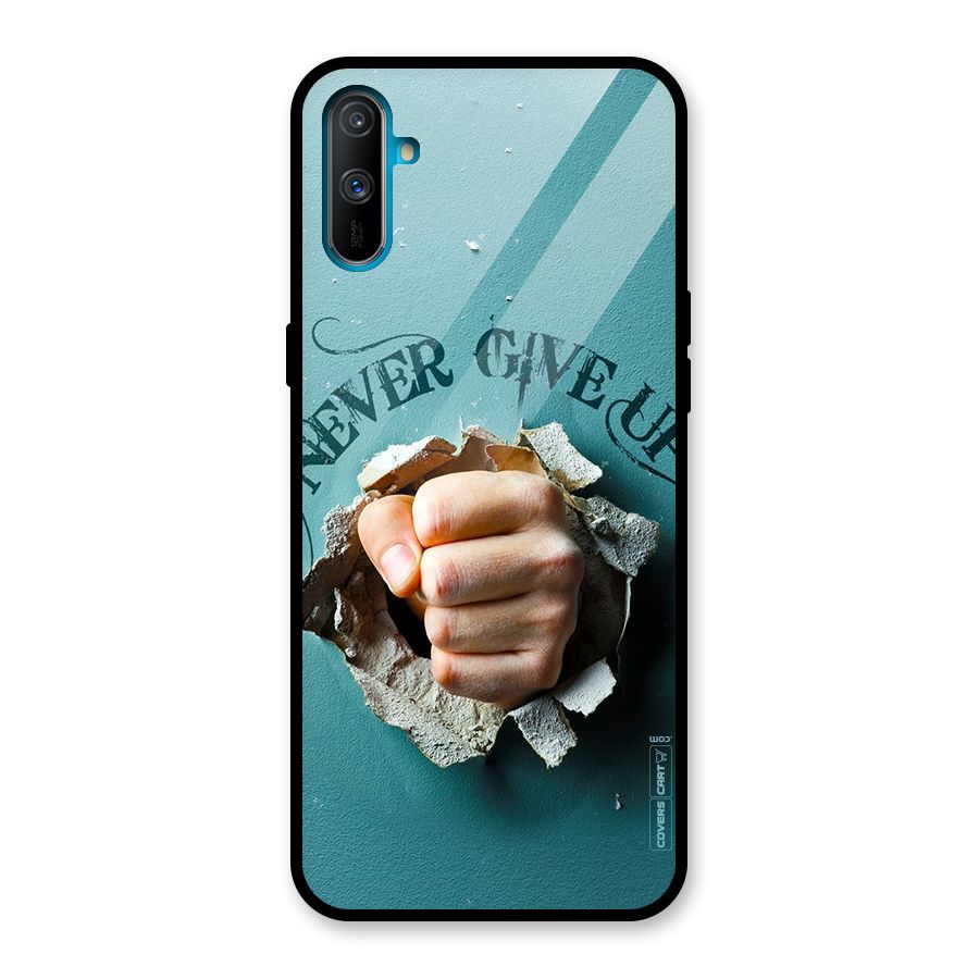 Do Not Give Up Glass Back Case for Realme C3