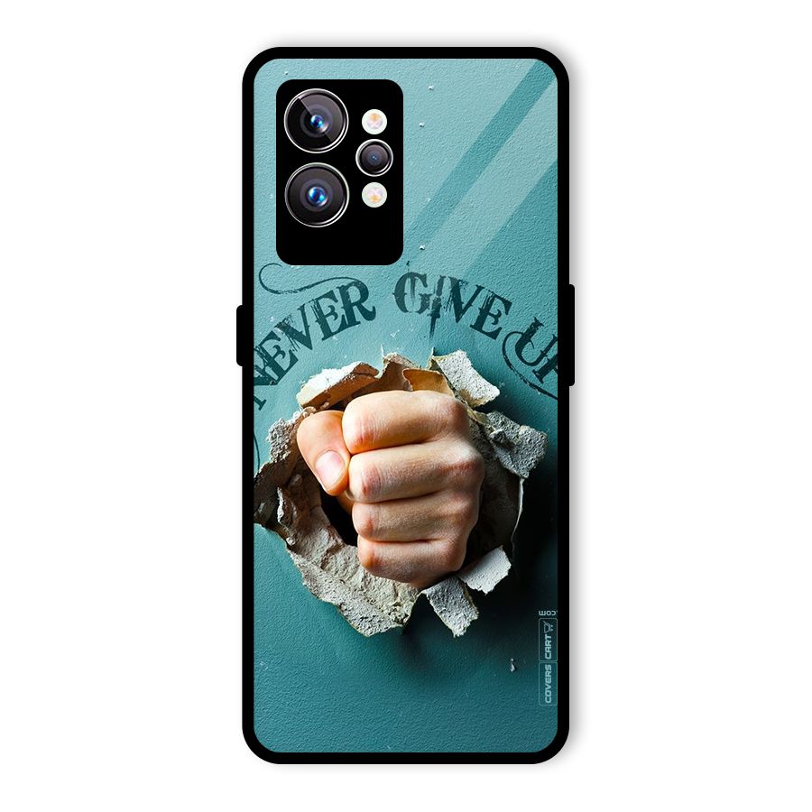Do Not Give Up Glass Back Case for Realme GT2 Pro