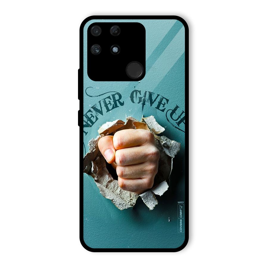 Do Not Give Up Glass Back Case for Realme Narzo 50A