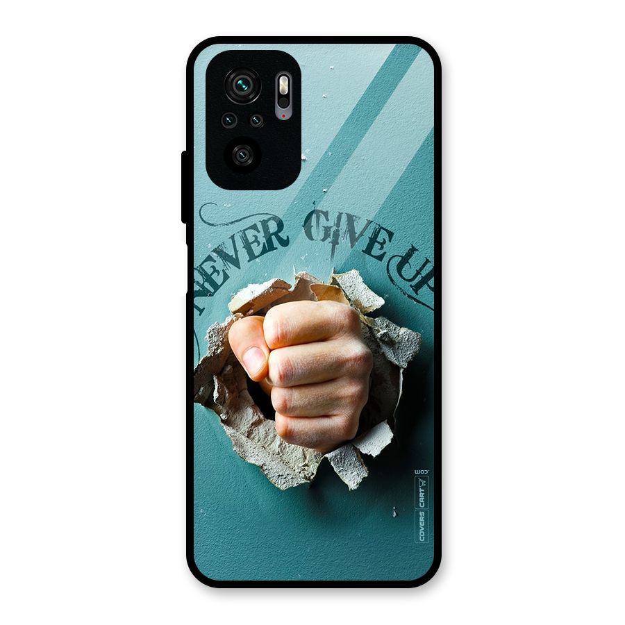 Do Not Give Up Glass Back Case for Redmi Note 10S