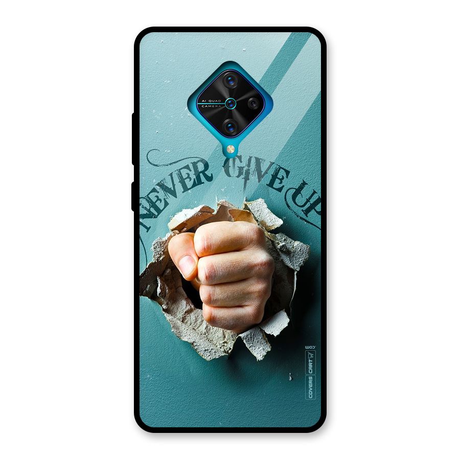 Do Not Give Up Glass Back Case for Vivo S1 Pro