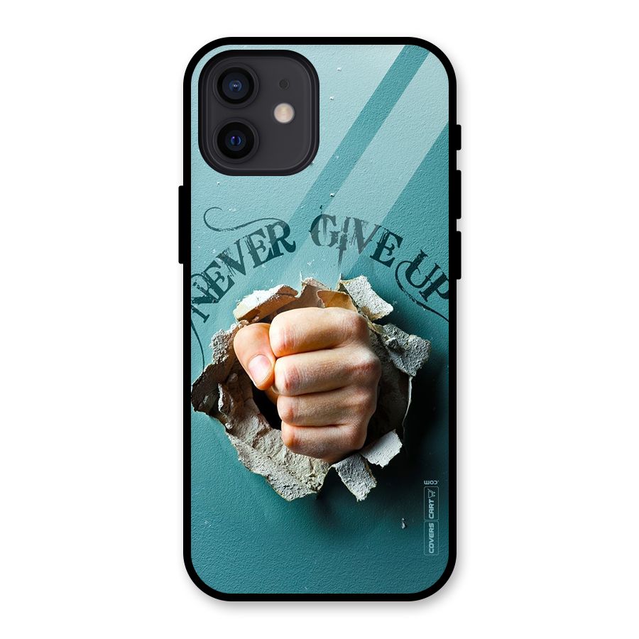 Do Not Give Up Glass Back Case for iPhone 12