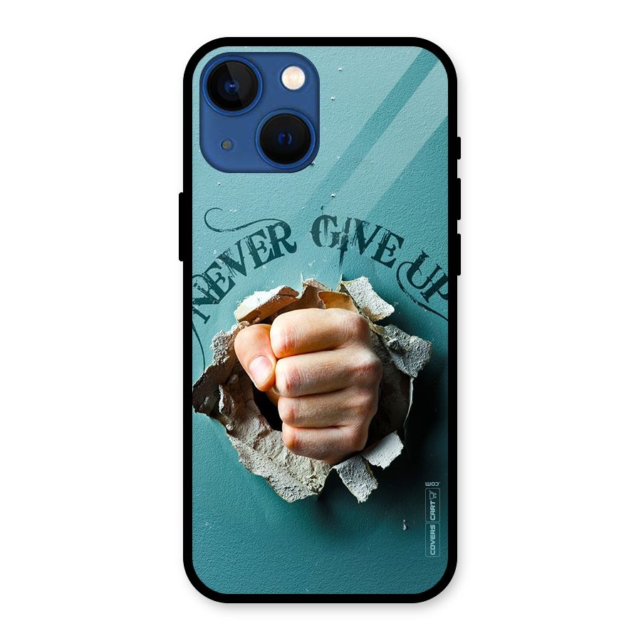 Do Not Give Up Glass Back Case for iPhone 13 Mini