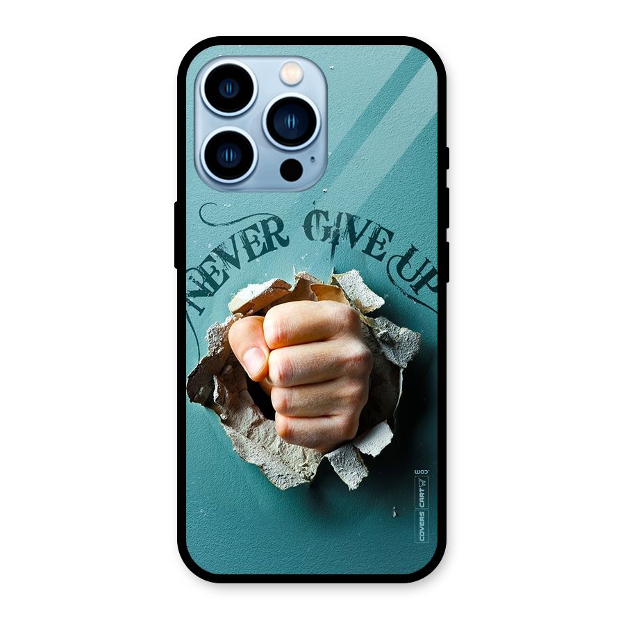 Do Not Give Up Glass Back Case for iPhone 13 Pro