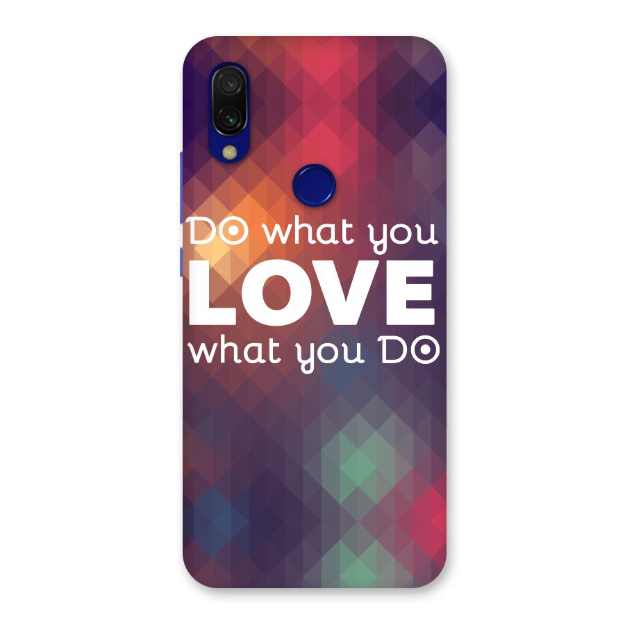 Do What You Love Back Case for Redmi Y3