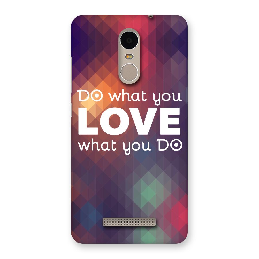 Do What You Love Back Case for Xiaomi Redmi Note 3