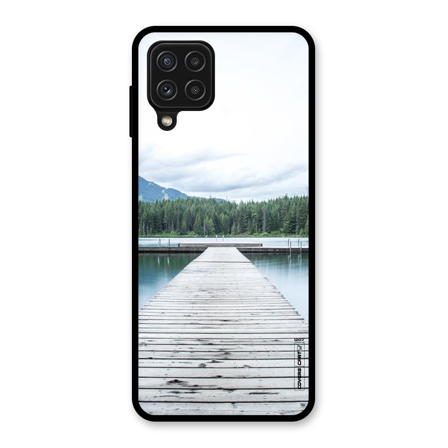 Dock River Glass Back Case for Galaxy A22 4G
