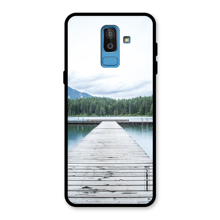 Dock River Glass Back Case for Galaxy J8