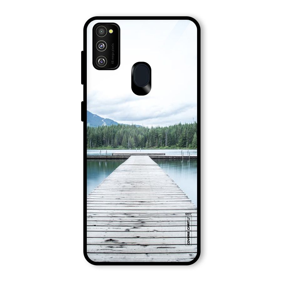 Dock River Glass Back Case for Galaxy M30s