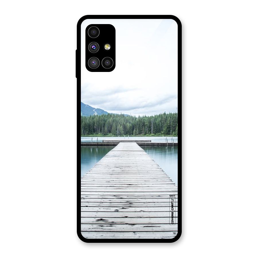 Dock River Glass Back Case for Galaxy M51