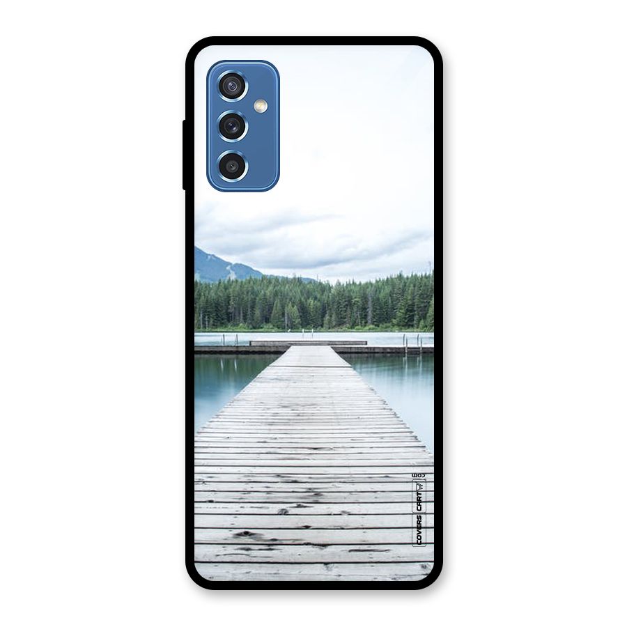 Dock River Glass Back Case for Galaxy M52 5G