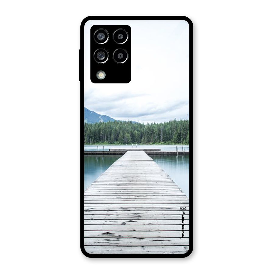 Dock River Glass Back Case for Galaxy M53 5G