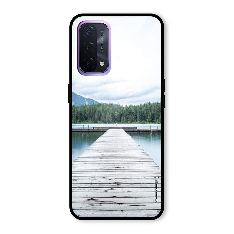 Dock River Glass Back Case for Oppo A74 5G