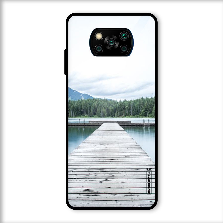 Dock River Glass Back Case for Poco X3