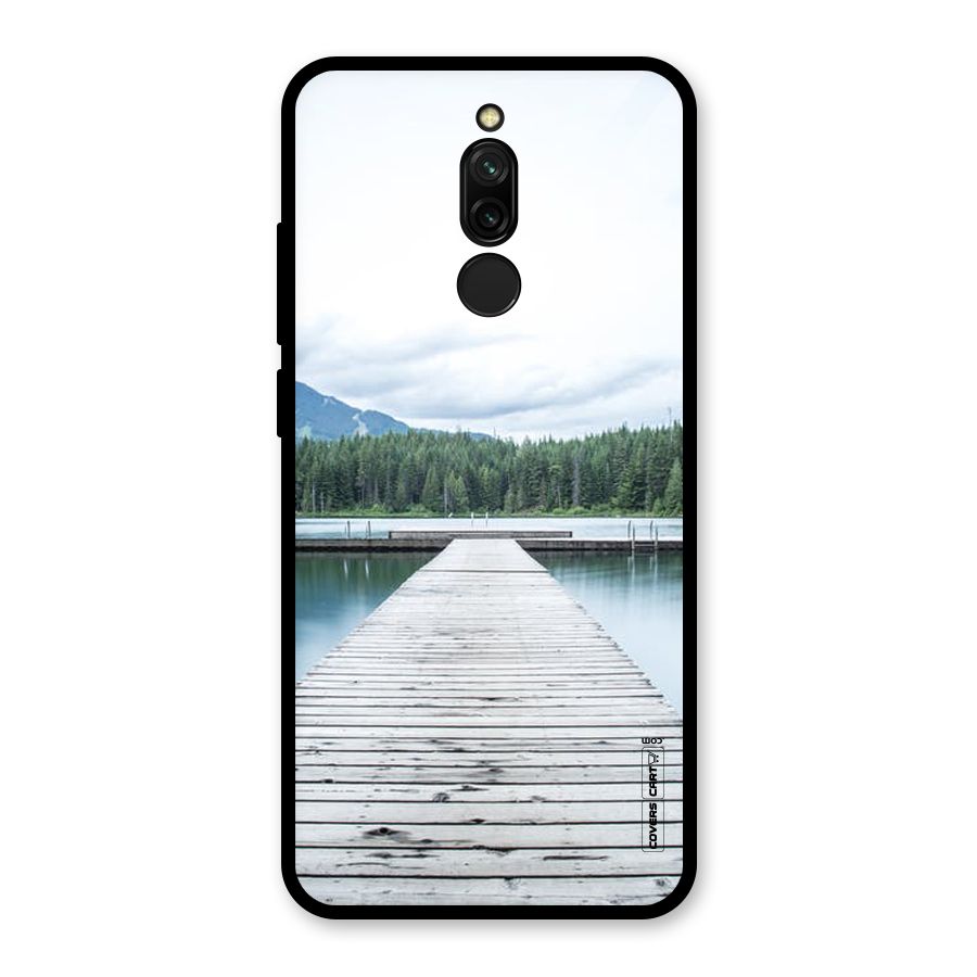 Dock River Glass Back Case for Redmi 8